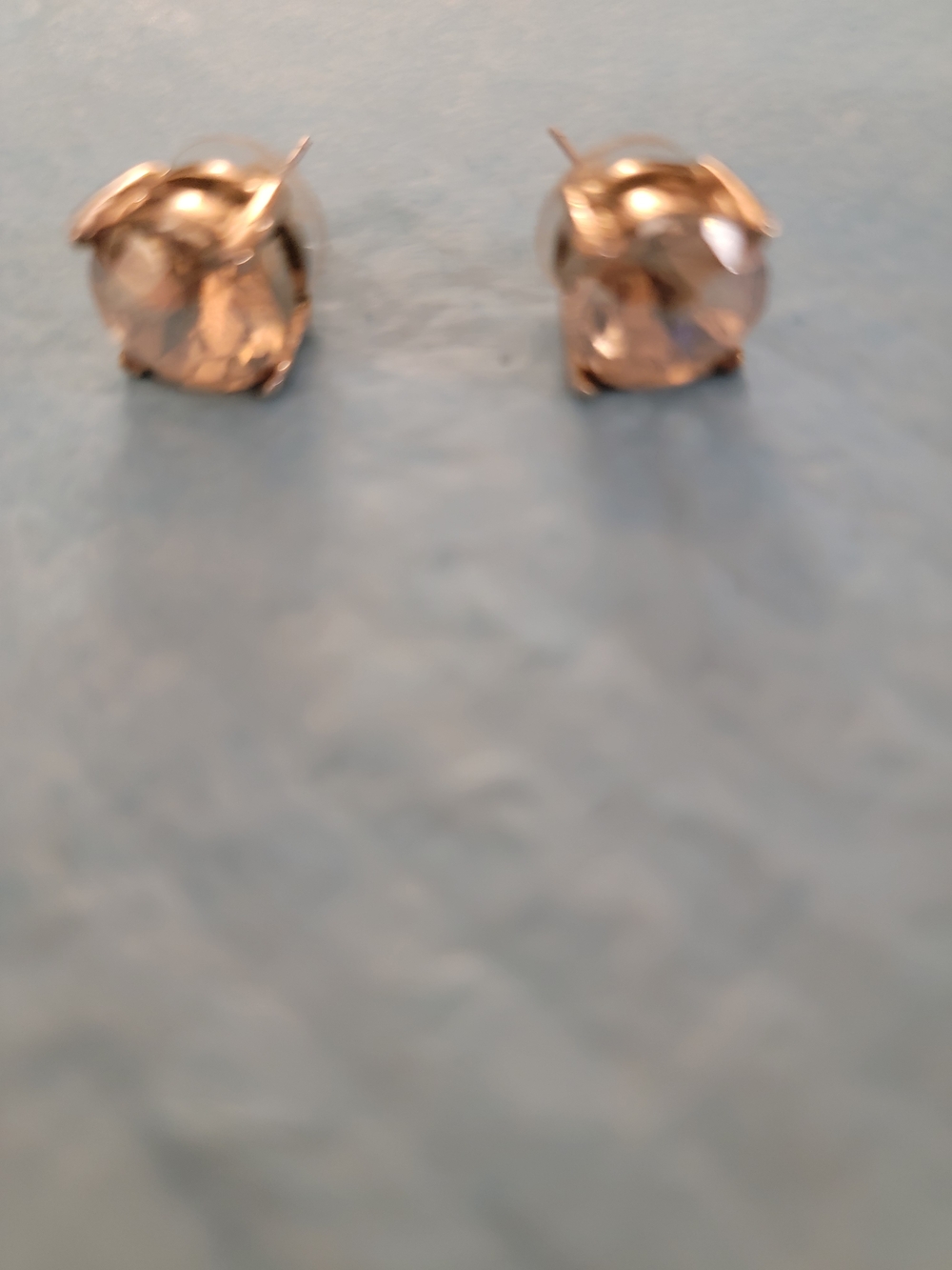 Rose-Tone Crystal Stud Earrings for Women